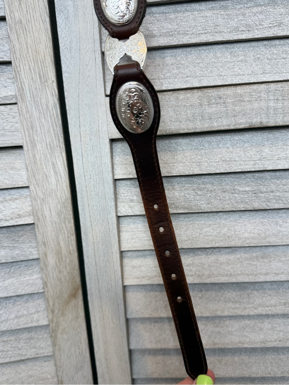 Vintage 1996 Tony Lama Genuine Leather Western Concho Belt – Size 32 - Picture 10 of 15